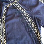 Lucky Brand ⭐️ navy and white embroidered bohemian blouse top size small Photo 4