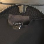 Lumière Lumiere Long Sleeve Black Zip Up Top L Photo 3