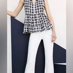 Anthropologie Exclusive Pilcro Classic White Script High-Rise Crop Flares size26 Photo 0