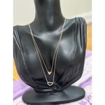 Disney  double layered heart necklace rose gold layer preloved hearts heart Photo 1