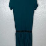 Peruvian Connection  Women S Viridian Blue Twist T-Shirt Bubble Dress Stretch Photo 4