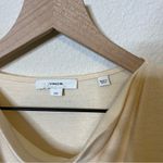 Vince  Cowl Neck Knit Top Short Sleeve Blouse Cream Womens Size L Photo 3