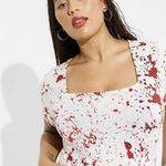 Torrid Size 2 Blood Splatter Halloween Dress Costume Short Sleeve Gothic Horror Photo 7