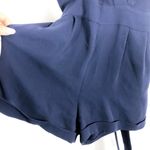 Diane Von Furstenberg  Purdette Tie-Waist Short Romper Size 8 Navy Blue DVF Photo 10