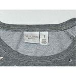 Chico's Weekends + French Terry Gray Sweatshirt 1=M=8/10 Minimalist Casual Photo 3