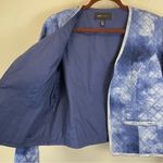 Mango  Quilted Beaded Long Sleeve‎ Short Jacket Blue Size Large Photo 5