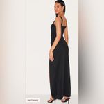 Pretty Little Thing  Women’s Black Long High Front Slit Straight Neck Dress Size 12 Photo 9