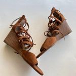 Franco Sarto Mollie Vegan Leather Wedge Sandals Womens Size 10M Brown Shoes Photo 8
