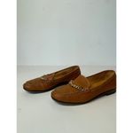 Sandro Brown Saddle Leather Chain Detail Loafers Size US 6 Photo 3