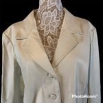 Vintage Leather USA ladies white leather Retro coat jacket size medium Photo 4