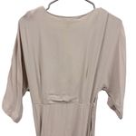 In Loom Neutral Beige Wrap Lined 3 Quarter Sleeve Flowy Maxi Dress Womens Small Photo 8