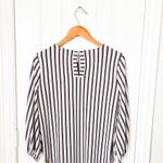 Adrianna Papell  Stripe Blouse Size Small Photo 1