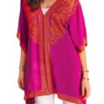 Soft Surroundings Catalpa Topper Embroidered Tunic Kimono Shawl Kaftan Beaded Photo 2