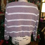 Cotton Emporium Lilac and White Sweater (Size Small) Photo 5