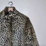 ZARA  Womens Animal Print Faux Fur Mock Neck Coat Sz XS Mobwife‎ Cozy Photo 1