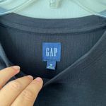 Gap Sz M Black Ties at Side Shirt Midi Dress Pullover Stretch Unlined Photo 2