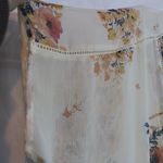 Band of Gypsies  Cream Floral Open Front Sheer Kimono Duster Bohemian Size XS/S Photo 6