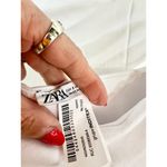 ZARA NWOT  Sleeveless Asymmetric Neck One Shoulder Crop Top White Women's Size S Photo 3