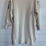 Arizona Jean Women's Cream Chunky Knit Cardigan Sweater Embroidered Roses M NWT Purple Size M Photo 6