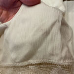 Free People Bohemian Beach Ivory Sheer Panel Swing Tank Slip Dress Medium Photo 4