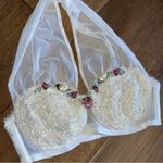 Victoria's Secret VS NWT Vintage Gold Label Candice Sheer Halter Appliqué Bra Photo 1