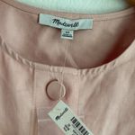 Madewell Crop Cargo Pocket Crewneck Top in Pale Blush, Size X-Small Photo 7