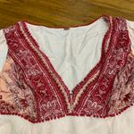 Free People  My Love Mini Dress Women Size Small Boho Tiered Long Sleeve Pom Trim Photo 1