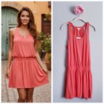 Soft Joie Coral Pink Bailee Blouson Tank Dress Size L Photo 1