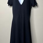 Abercrombie & Fitch Short Sleeve Ribbed V Neck Dress Women's Large Photo 0