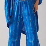 Free People NWT Kings Csilla Aqua Shyla Pants - pool indigo blue - large Photo 0