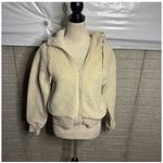 OFFLINE by Aerie Cream Sherpa Fleece Zip Up Hoodie Jacket Cropped Size S Photo 2