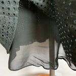 Akris Punto Skirt Eyelet Embroidery Lace Knee Length Cotton Size 8 Zip-Up Black Photo 9