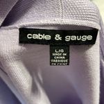 Cable & Gauge Cable & Gage Lavender Sweater Lightweight Purple Cardigan Bow Lattice Sleeve L Photo 6