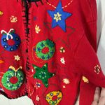 Designer Originals Vintage  Studio Christmas cardigan sweater size large Photo 3