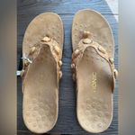 Vionic  Eve ll Jeweled Cork Sandals Orthotic Comfort Thong Flip Flops Tan Size 10 Photo 3
