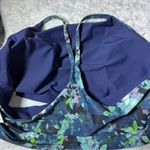 Old Navy NWT  Active Blue Floral PowerSoft Light Support Longline Sports Bra Photo 6