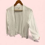 Talbots Cute creamy classic coastal open cardigan sweater lightweight coastal boho bliss Photo 1