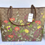 Coach NWT City Tote Bag In Signature Canvas With Floral Print cr165 Photo 1