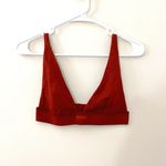 SKIMS  cotton rib plunge bralette in brick size M Photo 6