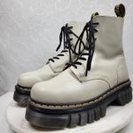 Dr. Martens Audrick 8-Eye Boots Womens 10 White Calf Leather Lace Up Platform Photo 1