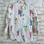 Vilagallo Linen Martini Cocktail Popover Top Size 38 US 6 White Photo 0