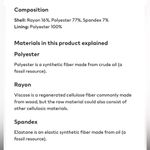 H&M cream double lined square neck wide sleeve crepe blouse Photo 5