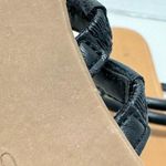 J.Crew Black Faux Leather Strappy Slip On Sandals Womens 10 Slide Beachy Shoes Photo 6