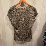 Worthington Cute Vintage y2k leopard mesh babydoll v-neck top flowy Photo 3