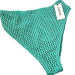 New Montce Turquoise Crochet Paula Bikini Bottom size Medium Blue Photo 2