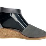 Cocobelle Grey Sedona Suede Cork Wedge Sandals Photo 6