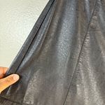 Love Tree   Faux Leather Black Midi A-Line Skirt SZ:S Photo 3