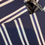 Diane Von Furstenberg Diane Von Furstenburg Blue Striped Twill Wide-leg Pants Photo 8