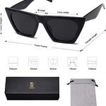 Oversized Square Cateye Polarized Sunglasses for Women Men Big Trendy Sunnies  Photo 4