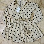 Boutique K Lesis Polkadot cropped wrap shirt and balloon skirt Photo 4